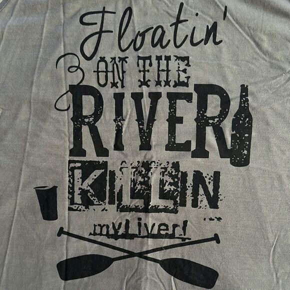 Gray Graphic Women's Racerback Tank Top Plus Size 3XL Floatin - Picture 4 of 7